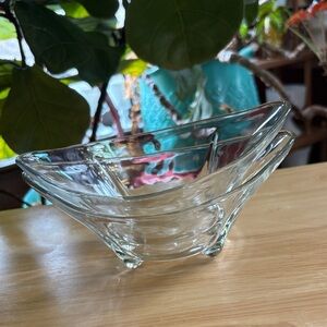 VTG Anchor Hocking Swedish Modern Glass Bowls - Set of 2 - MCM